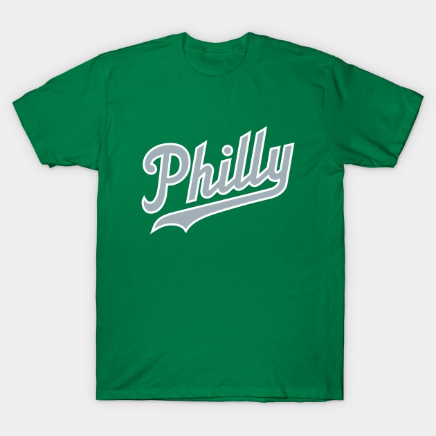 Philly Script - Green/Silver T-Shirt by KFig21